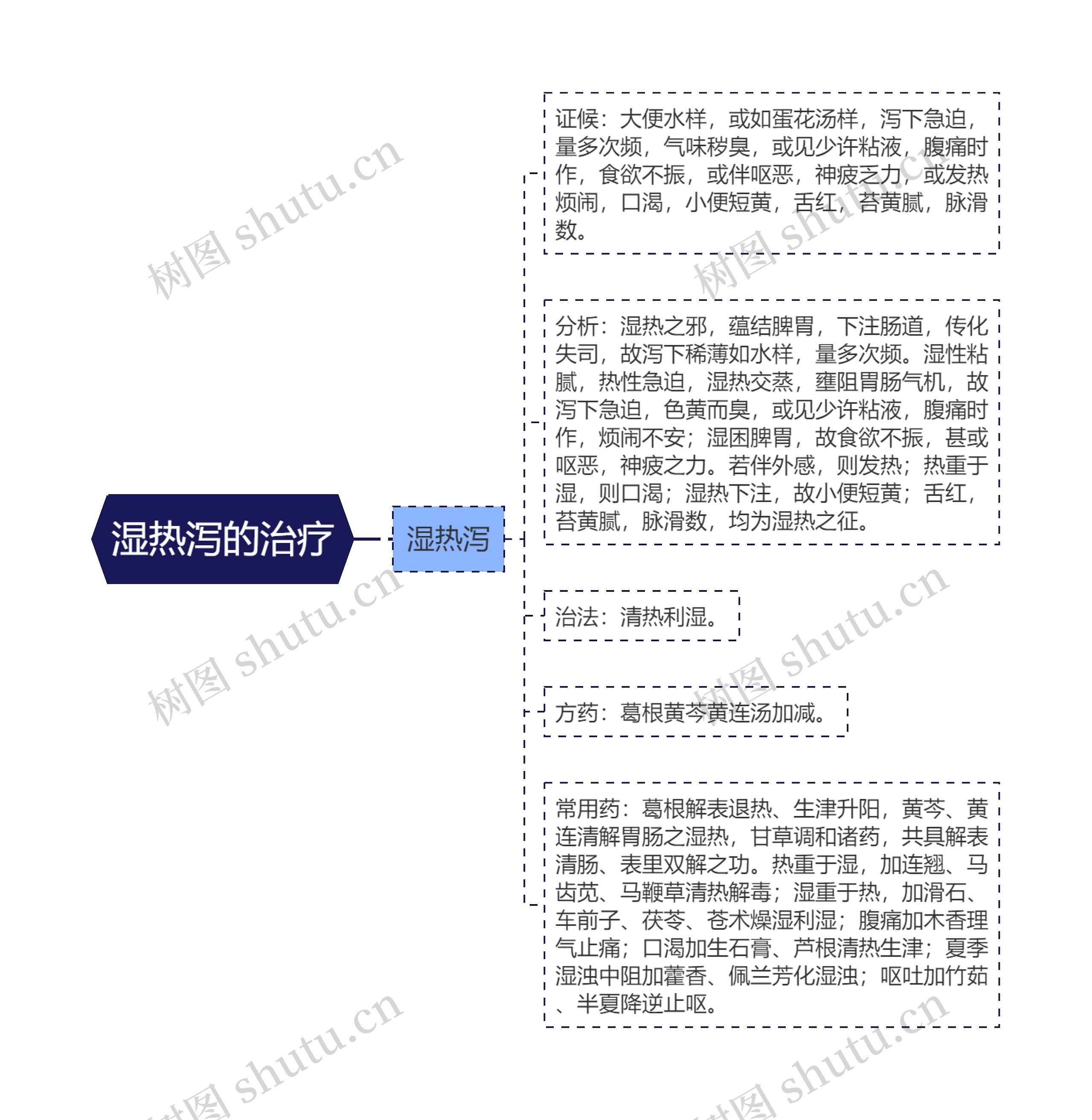 湿热泻的治疗思维导图