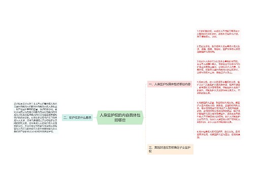 人身监护权的内容具体包括哪些