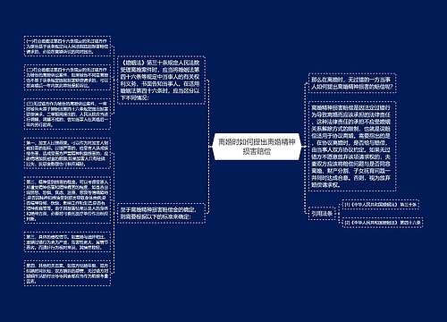 离婚时如何提出离婚精神损害赔偿