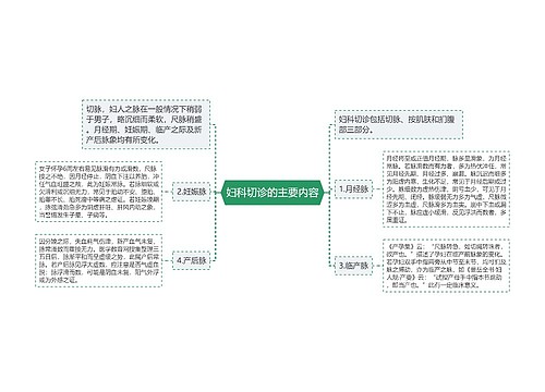 妇科切诊的主要内容