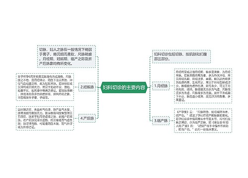 妇科切诊的主要内容