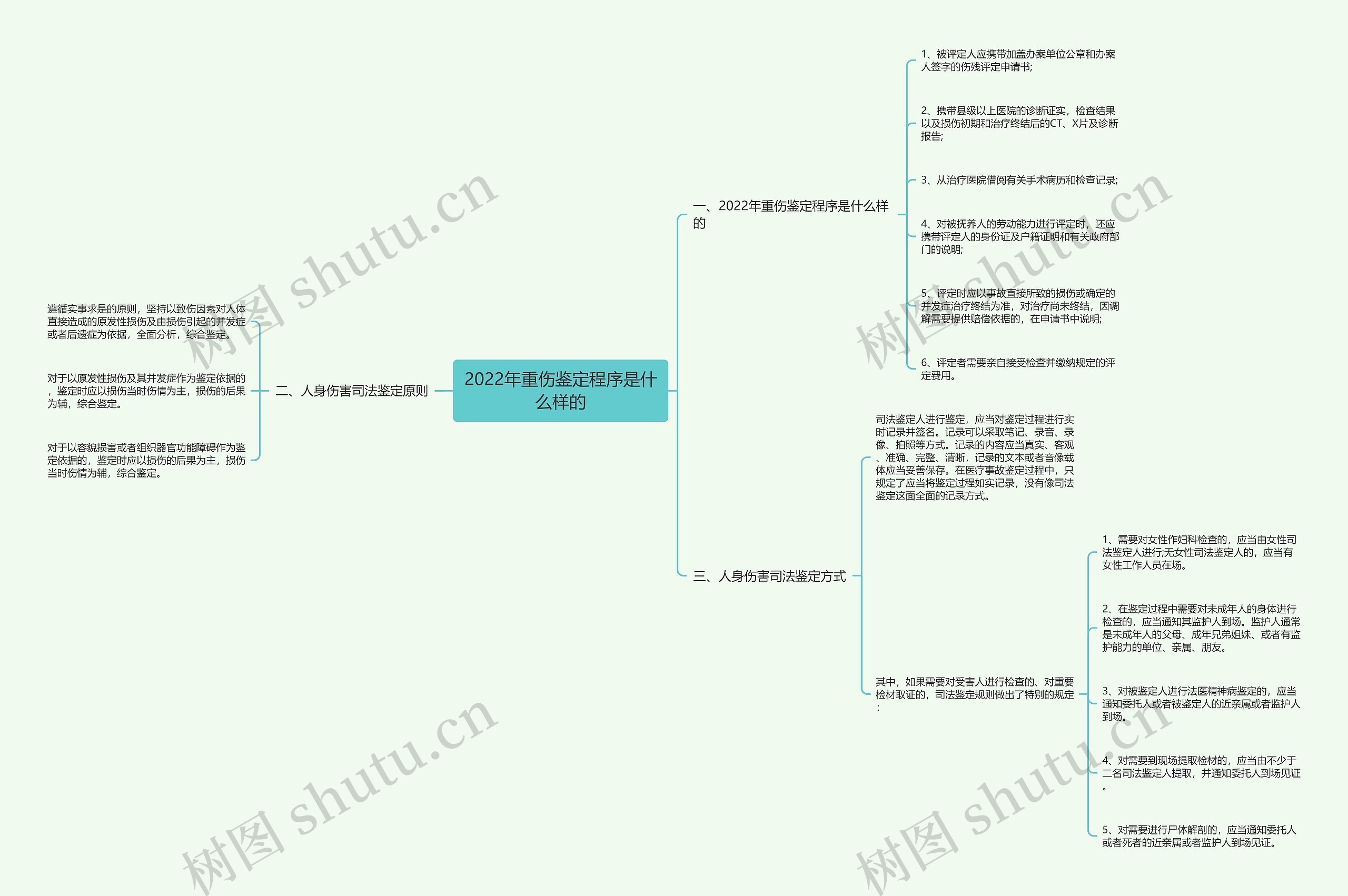 2022年重伤鉴定程序是什么样的思维导图