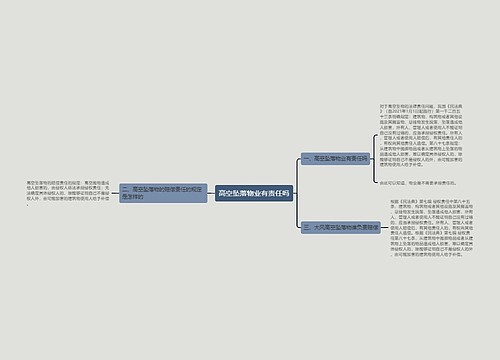 高空坠落物业有责任吗