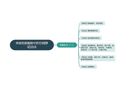 传染性脓疱病中药方剂|辨证|治法