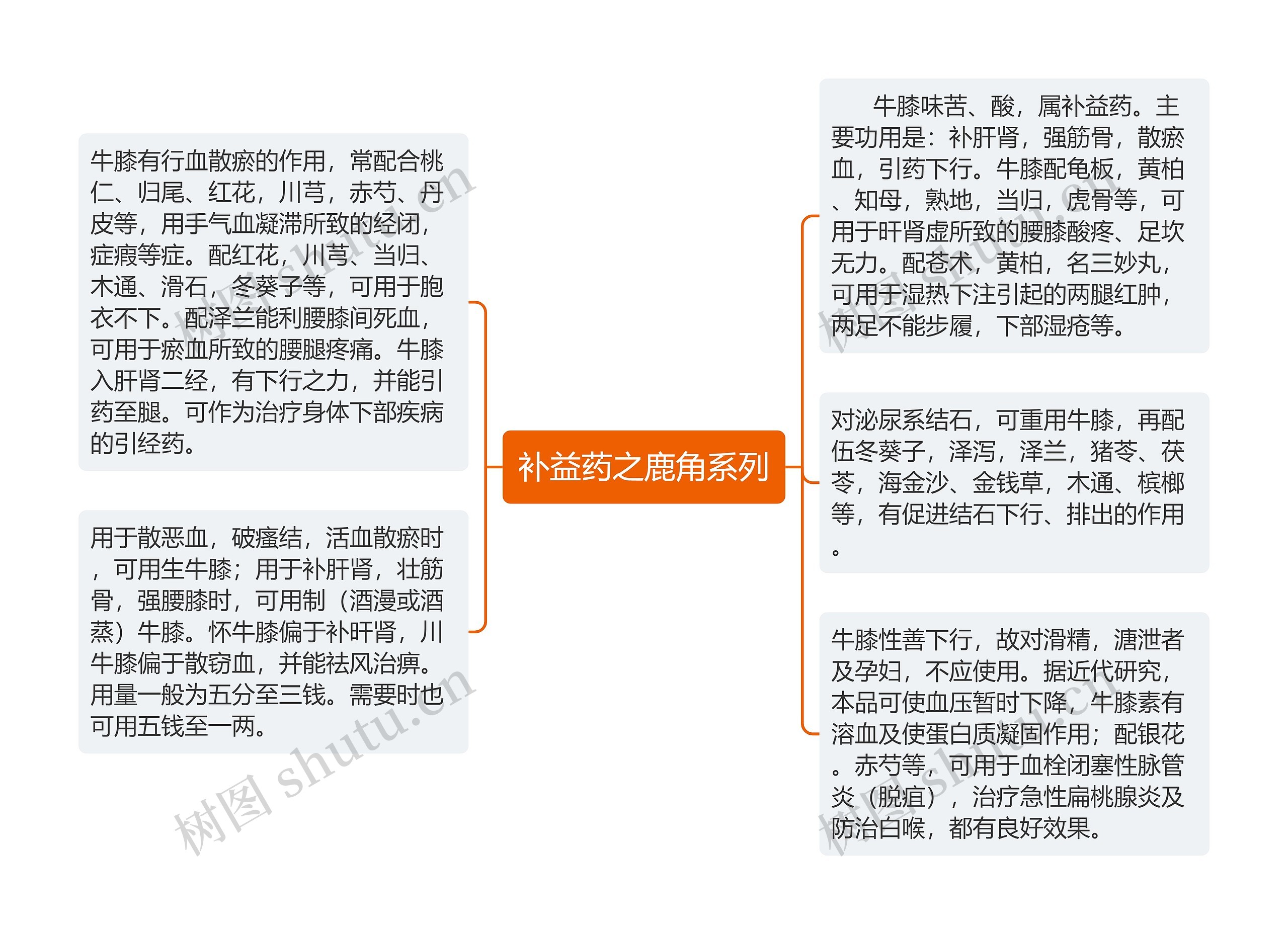 补益药之鹿角系列思维导图