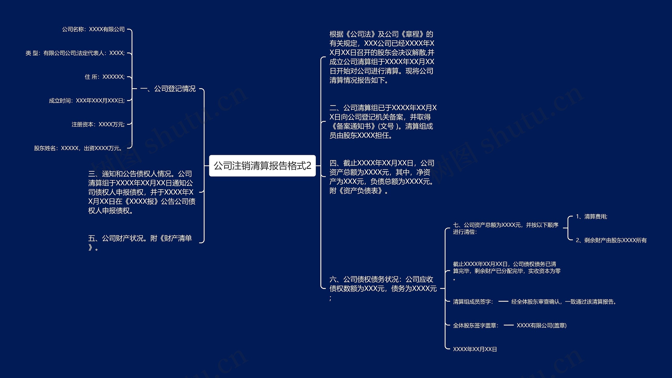 公司注销清算报告格式2