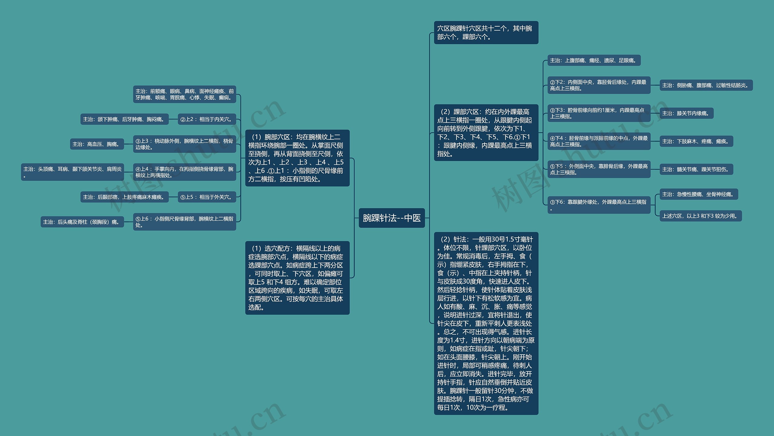 腕踝针法--中医思维导图