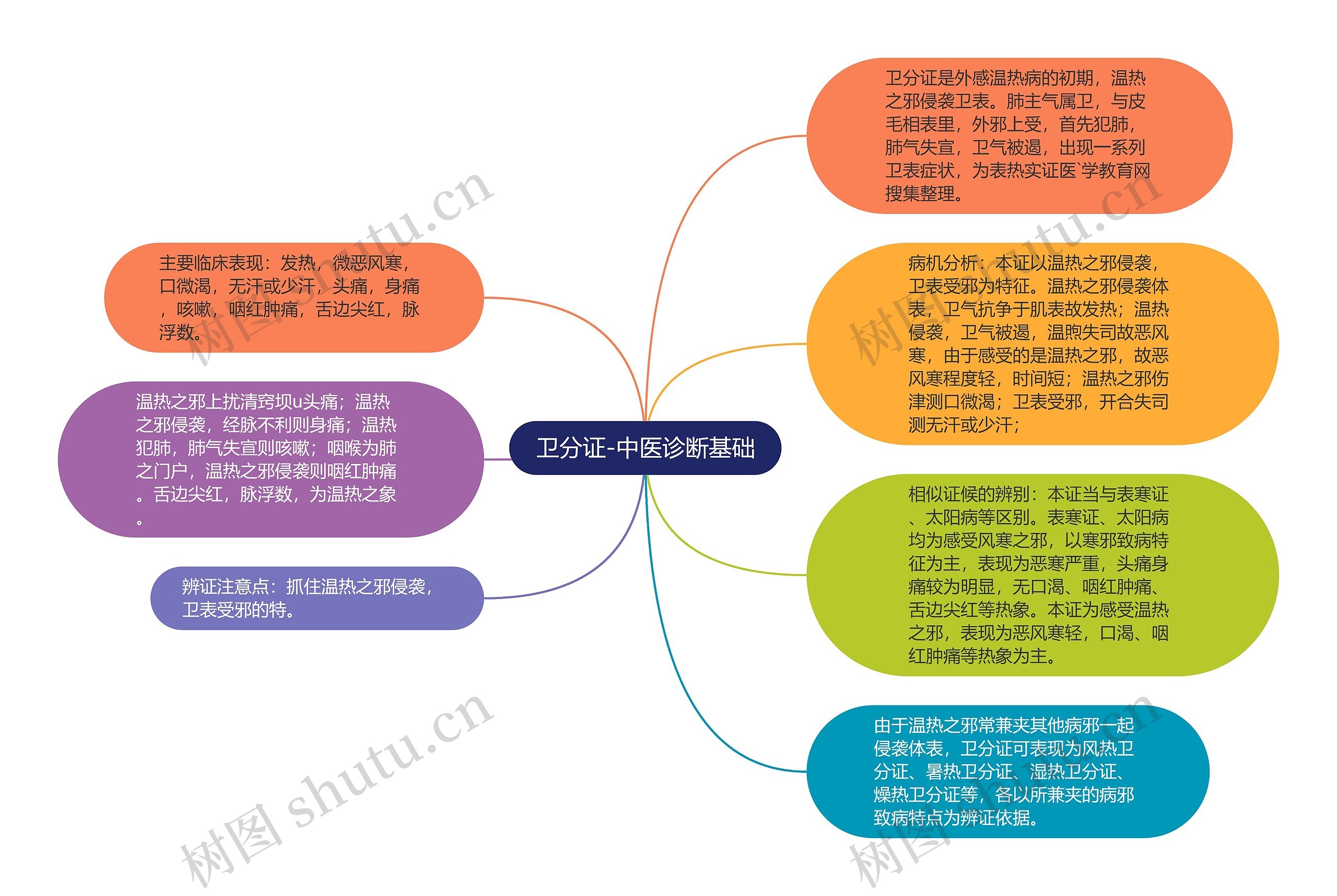 卫分证-中医诊断基础思维导图