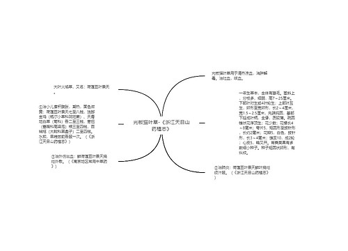 光板猫叶草-《浙江天目山药植志》