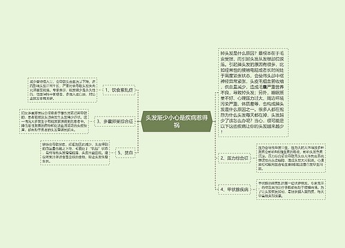 头发渐少小心是疾病惹得祸