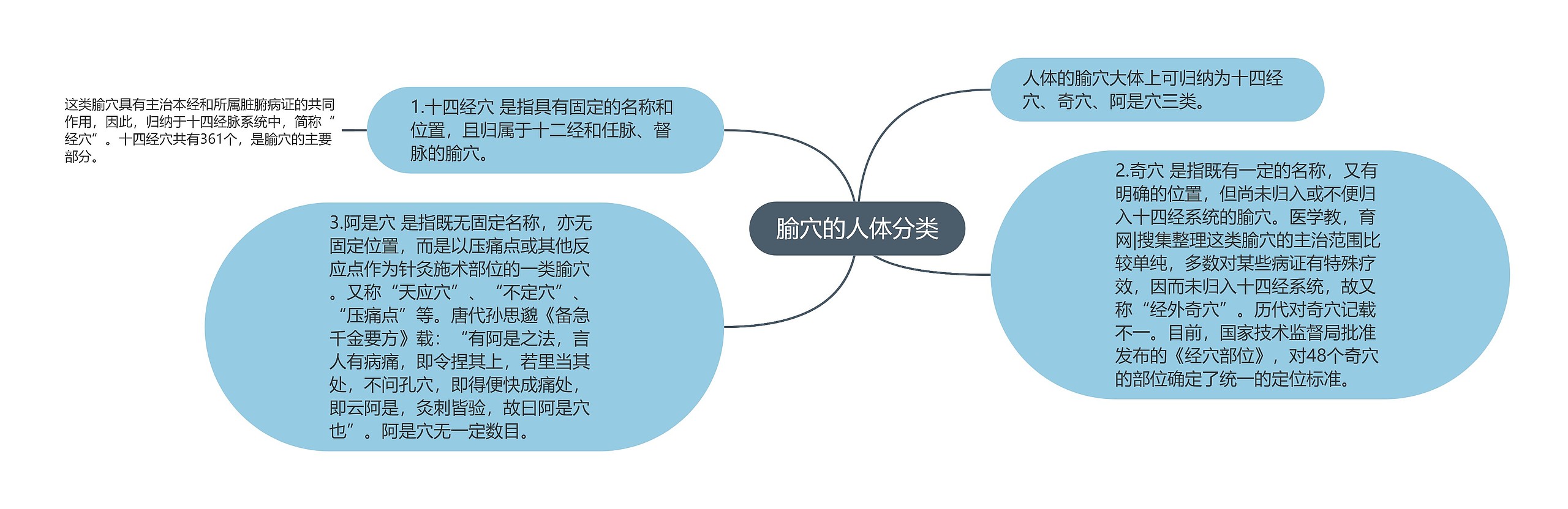 腧穴的人体分类思维导图