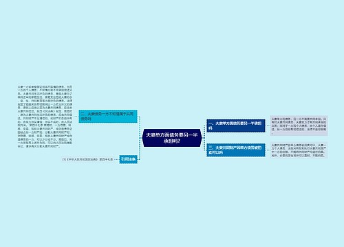夫妻单方面债务要另一半承担吗?