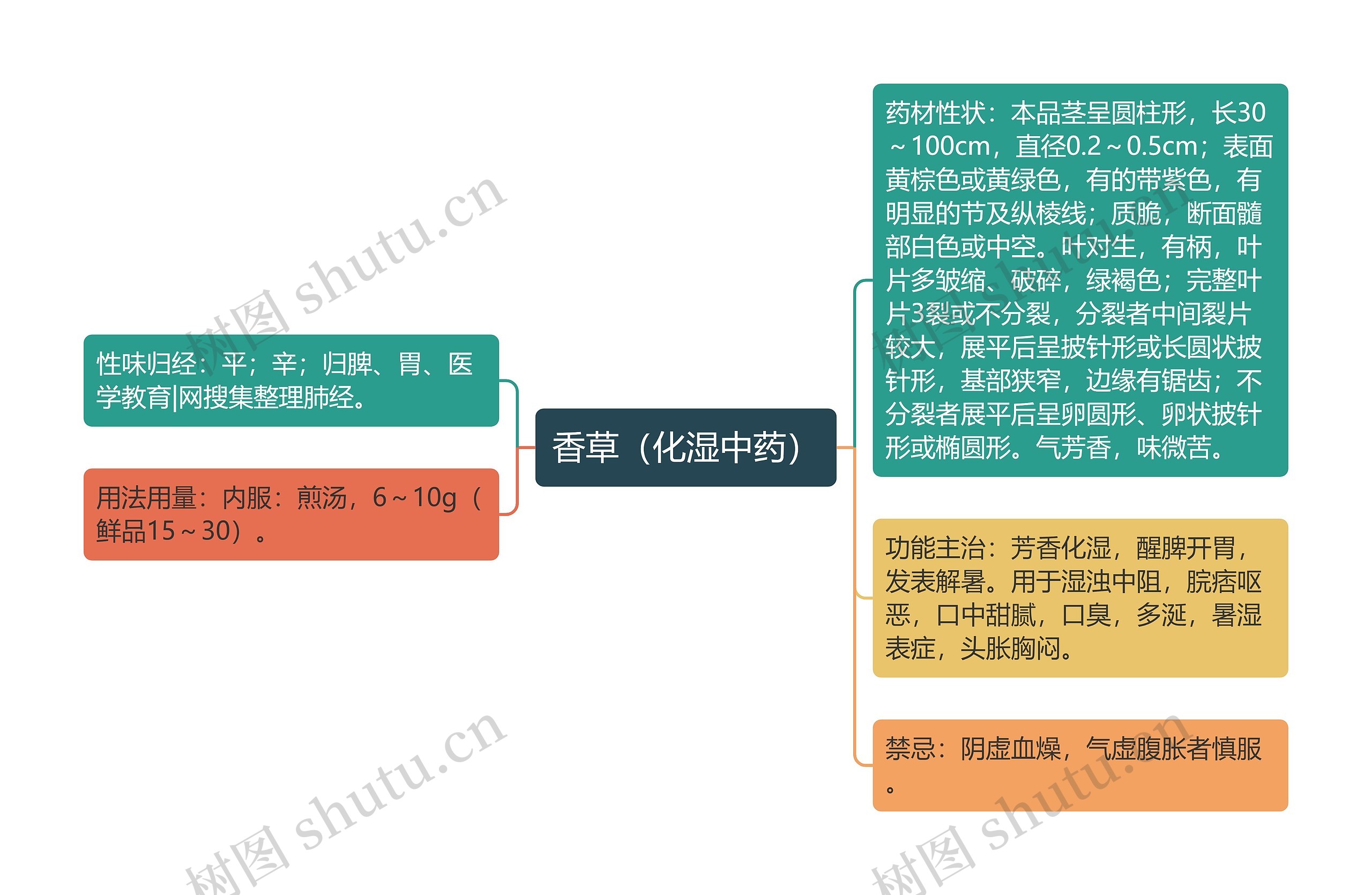 香草（化湿中药）思维导图