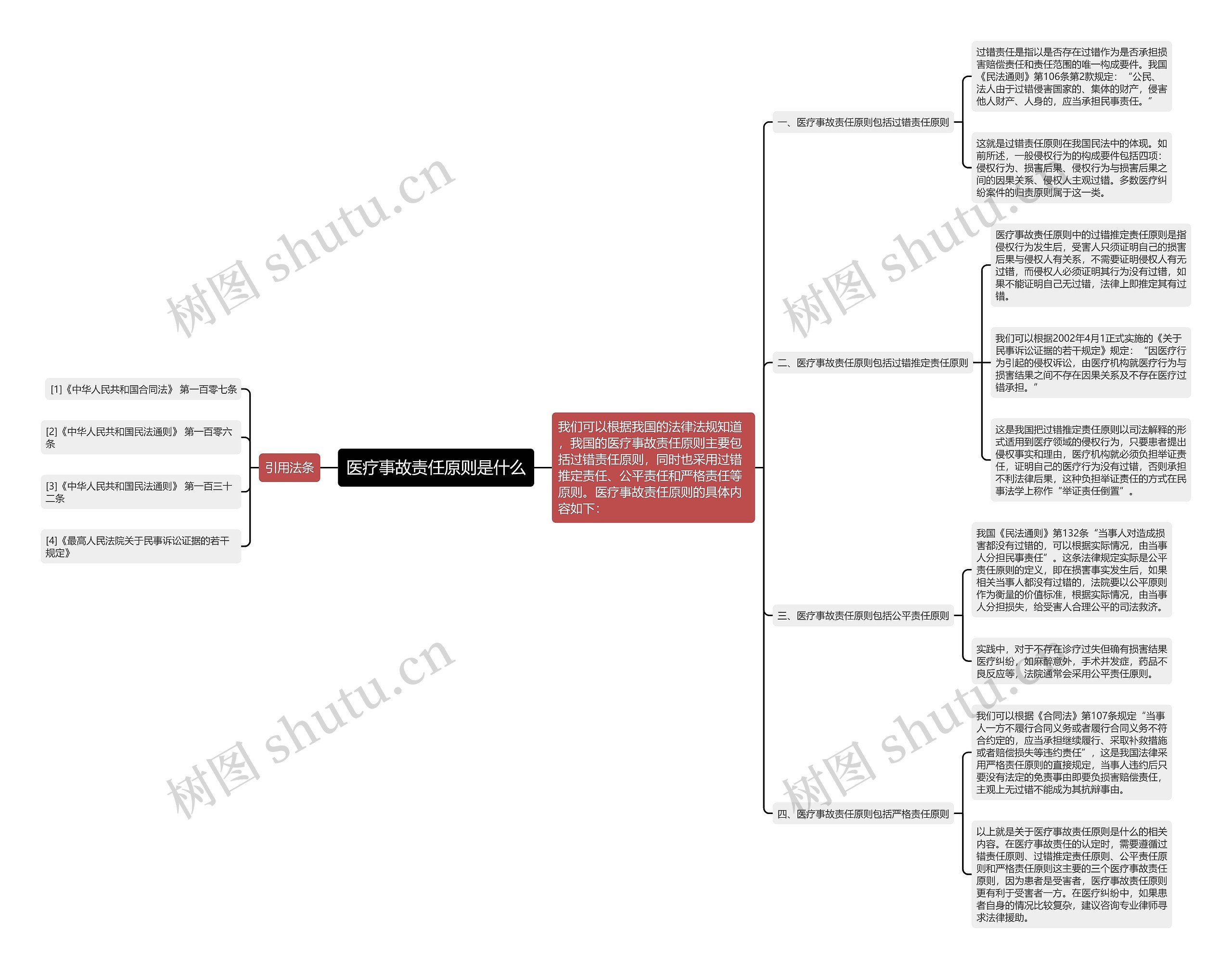 医疗事故责任原则是什么思维导图
