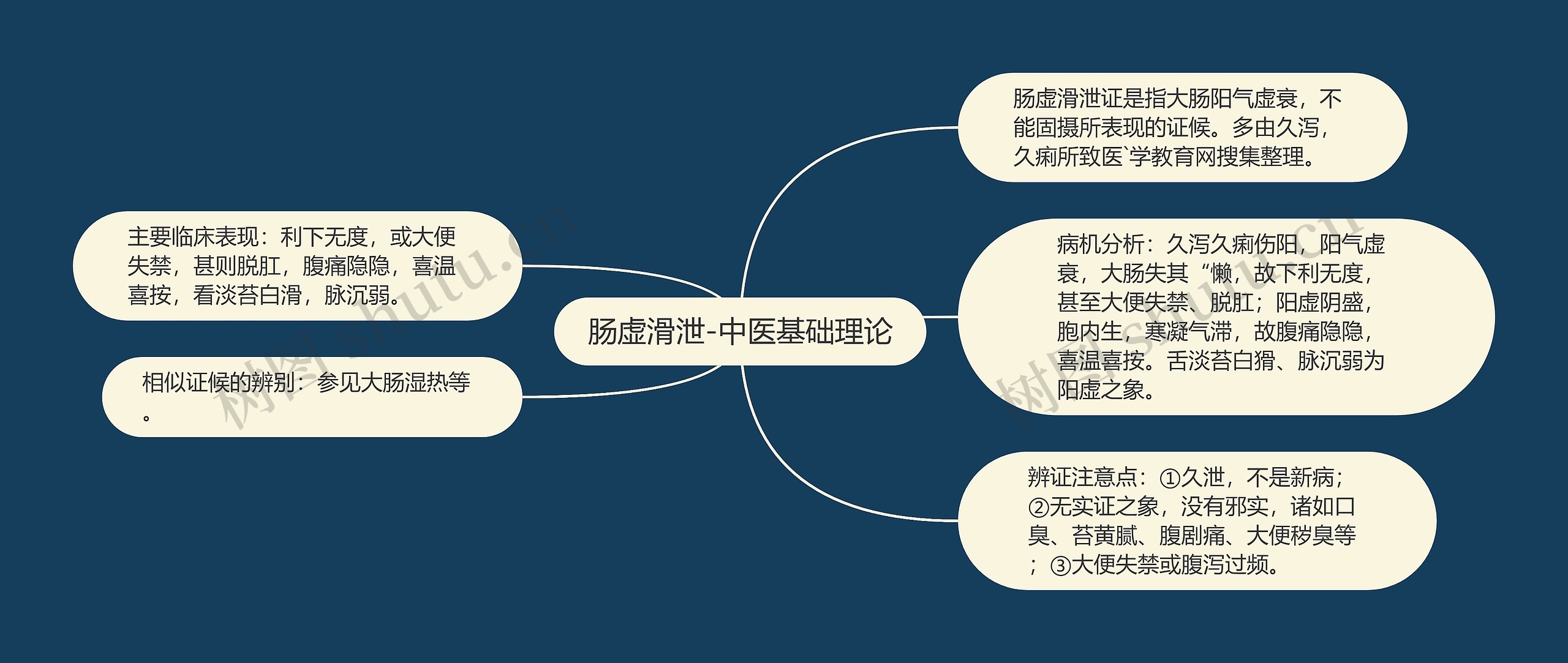 肠虚滑泄-中医基础理论思维导图