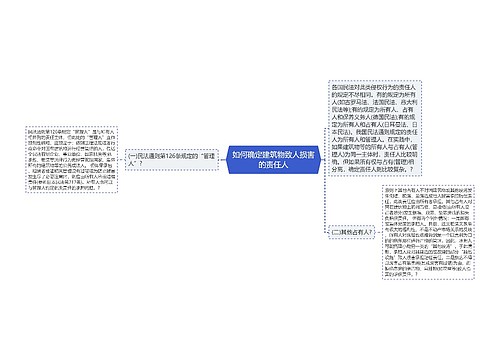 如何确定建筑物致人损害的责任人