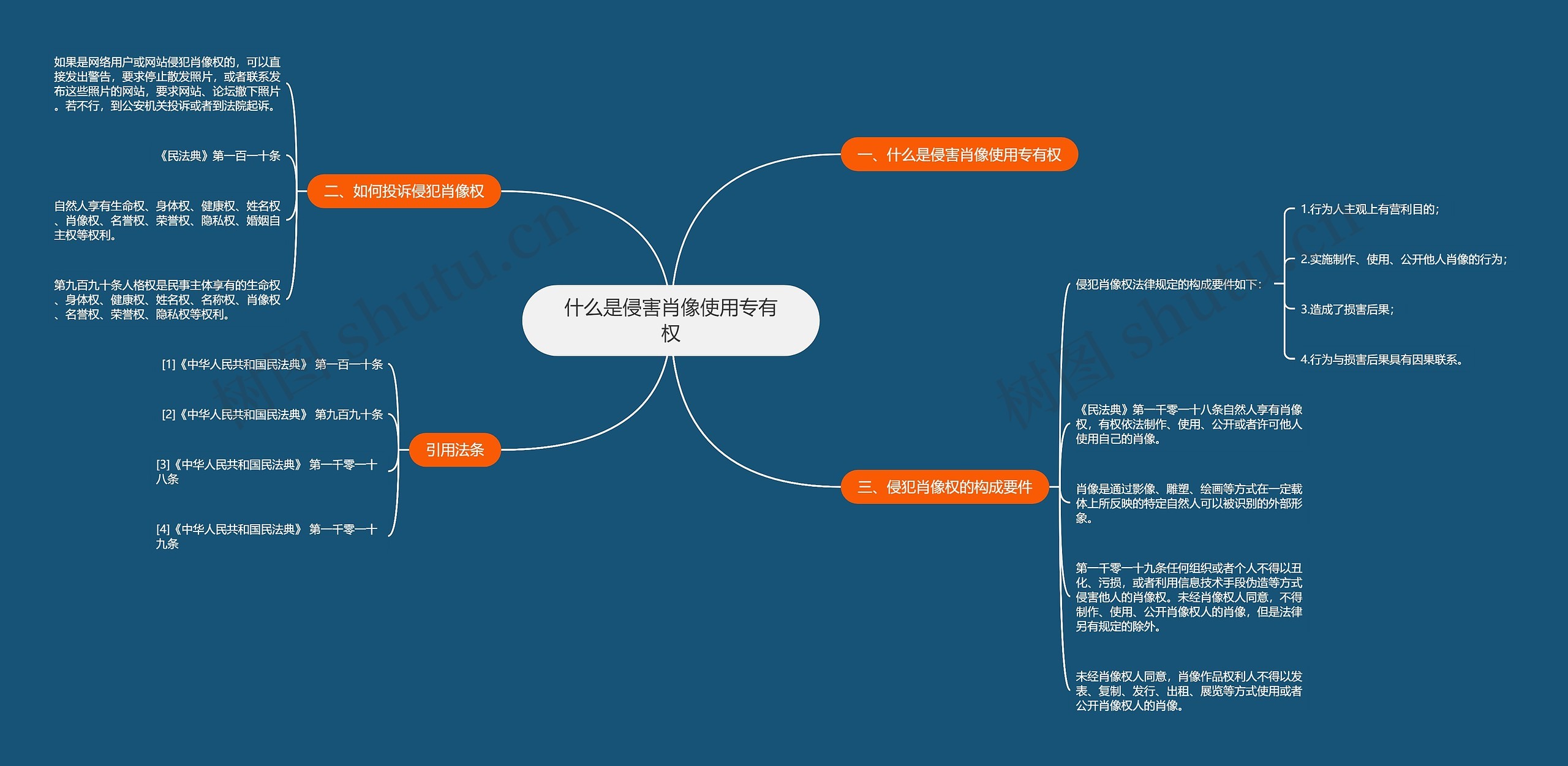 什么是侵害肖像使用专有权思维导图