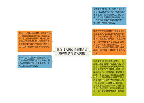 北京15人因交通肇事逃逸被终生禁驾 皆为男性