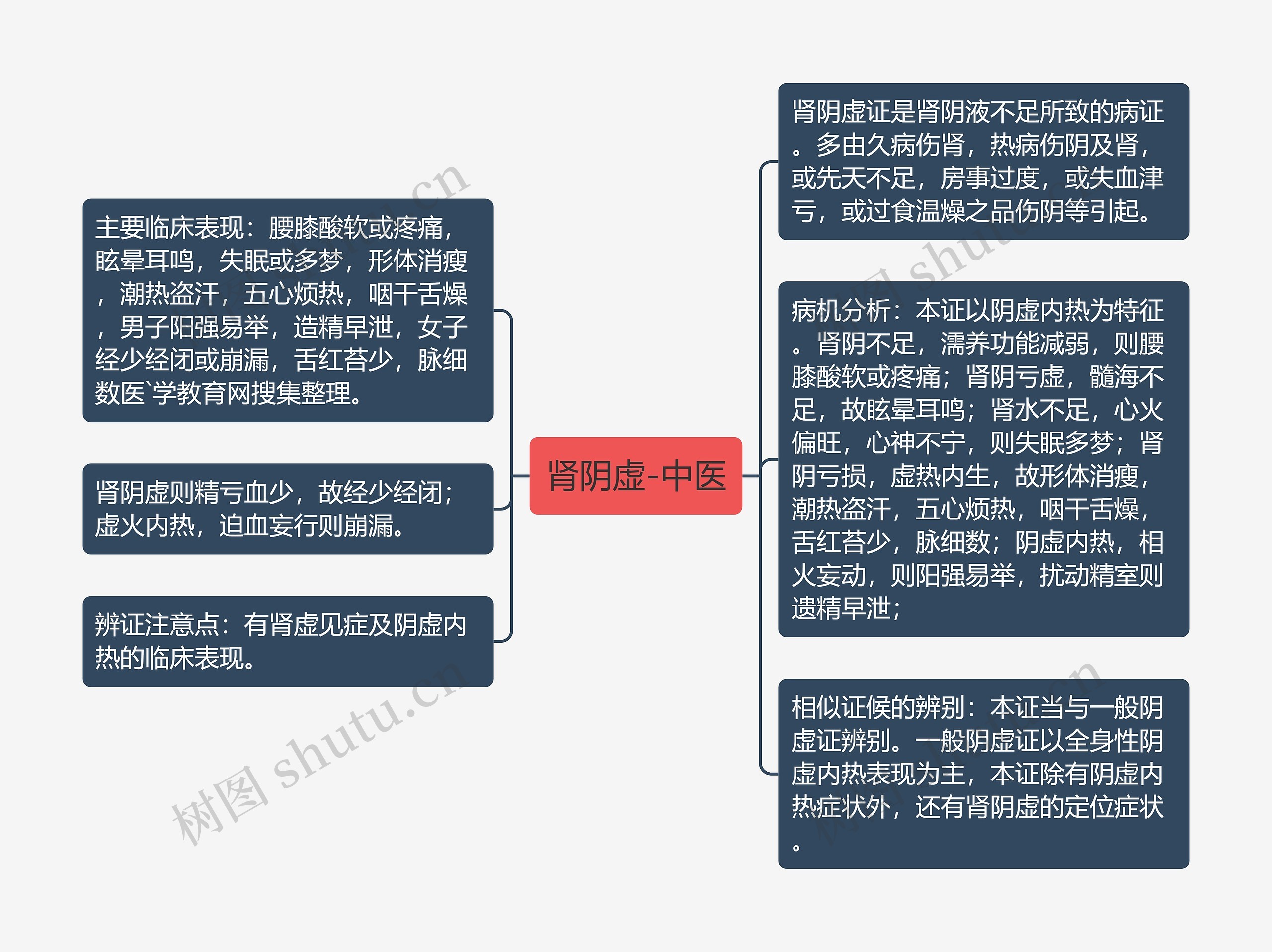 肾阴虚-中医思维导图