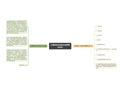 交通事故伤残鉴定需要哪些材料