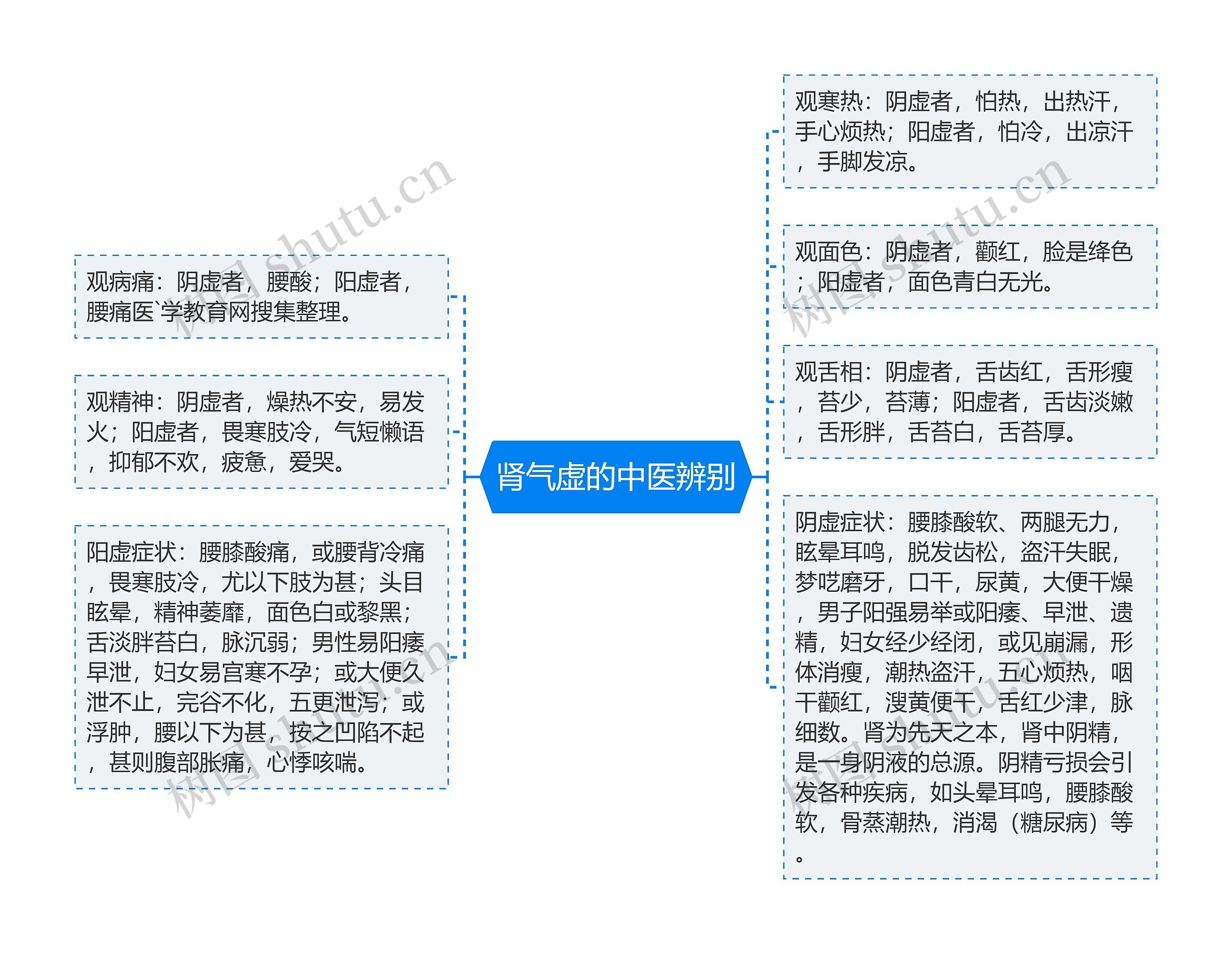 肾气虚的中医辨别思维导图