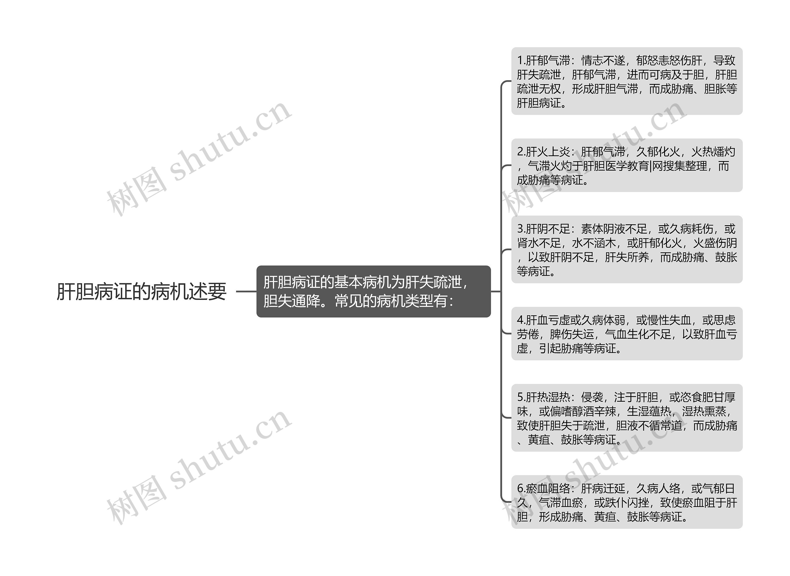 肝胆病证的病机述要思维导图