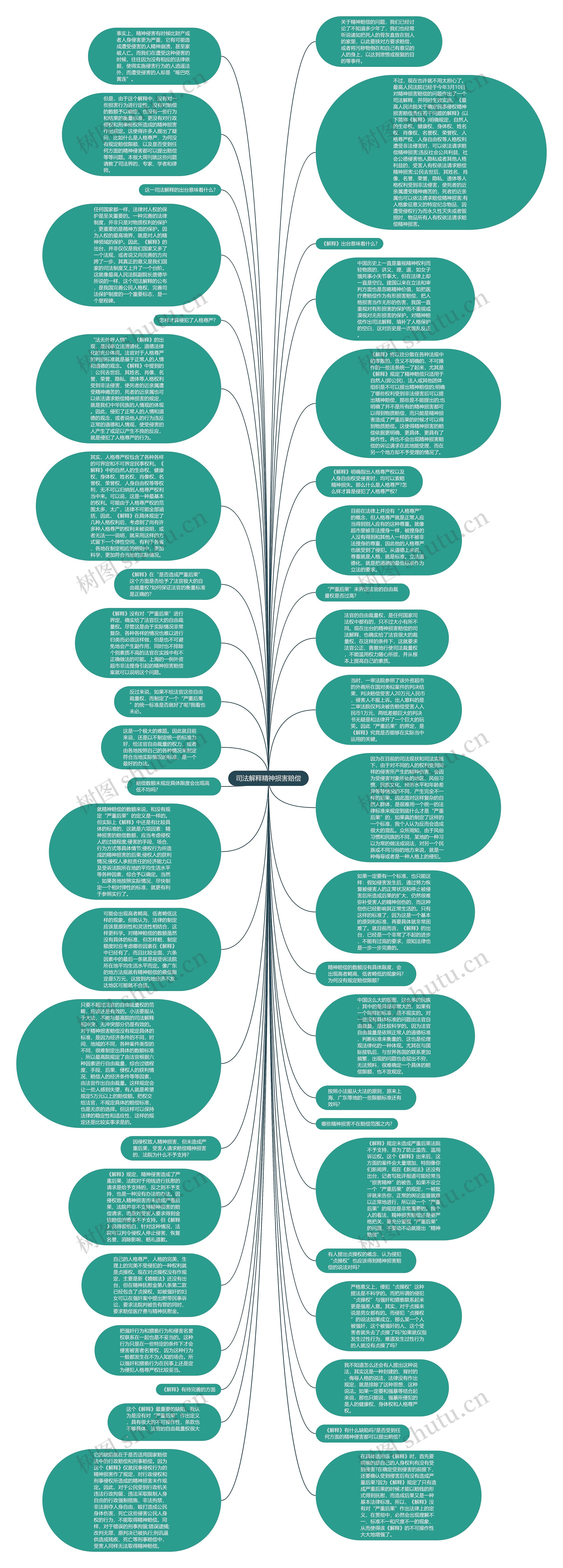 司法解释精神损害赔偿思维导图