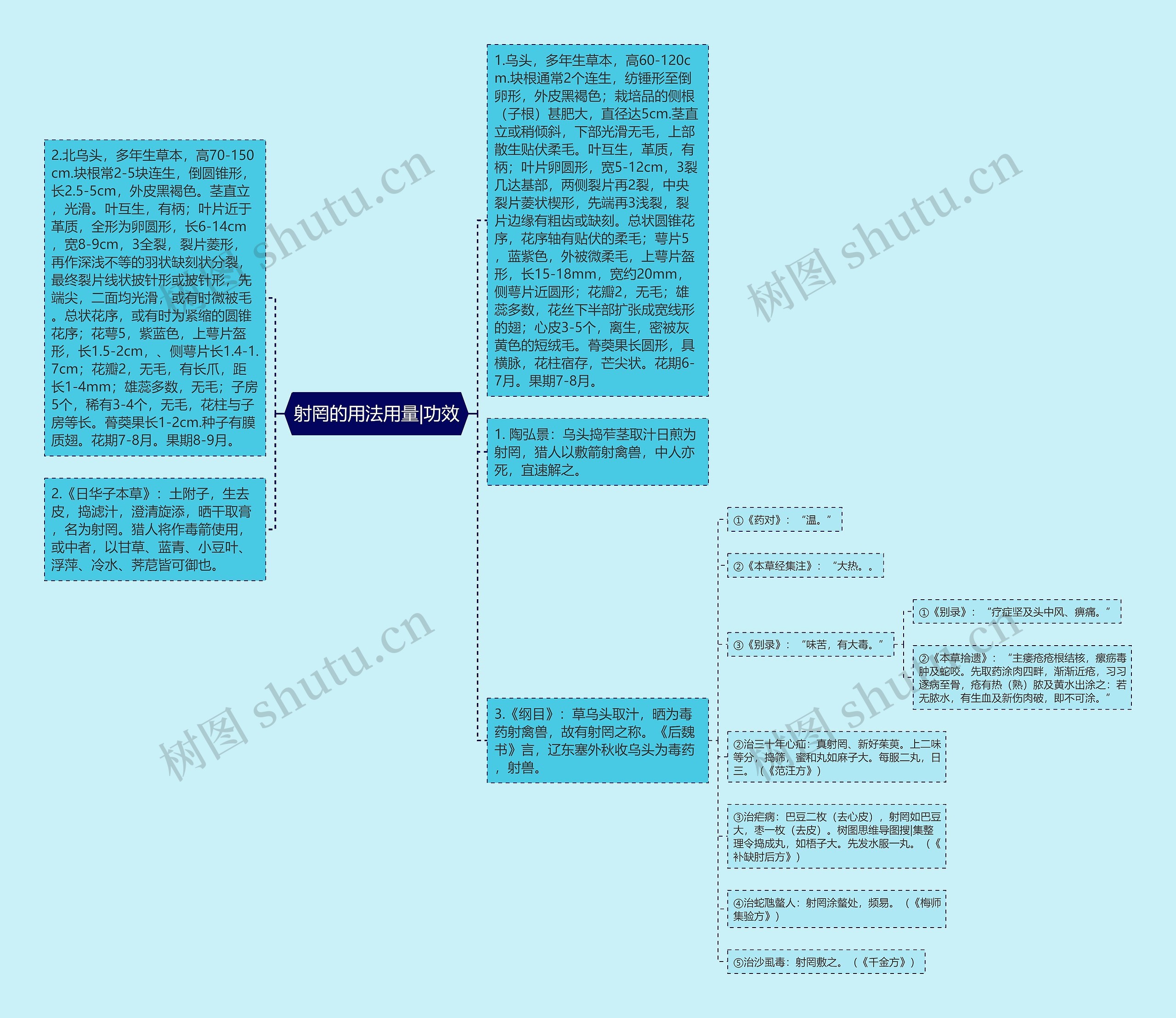 射罔的用法用量|功效思维导图