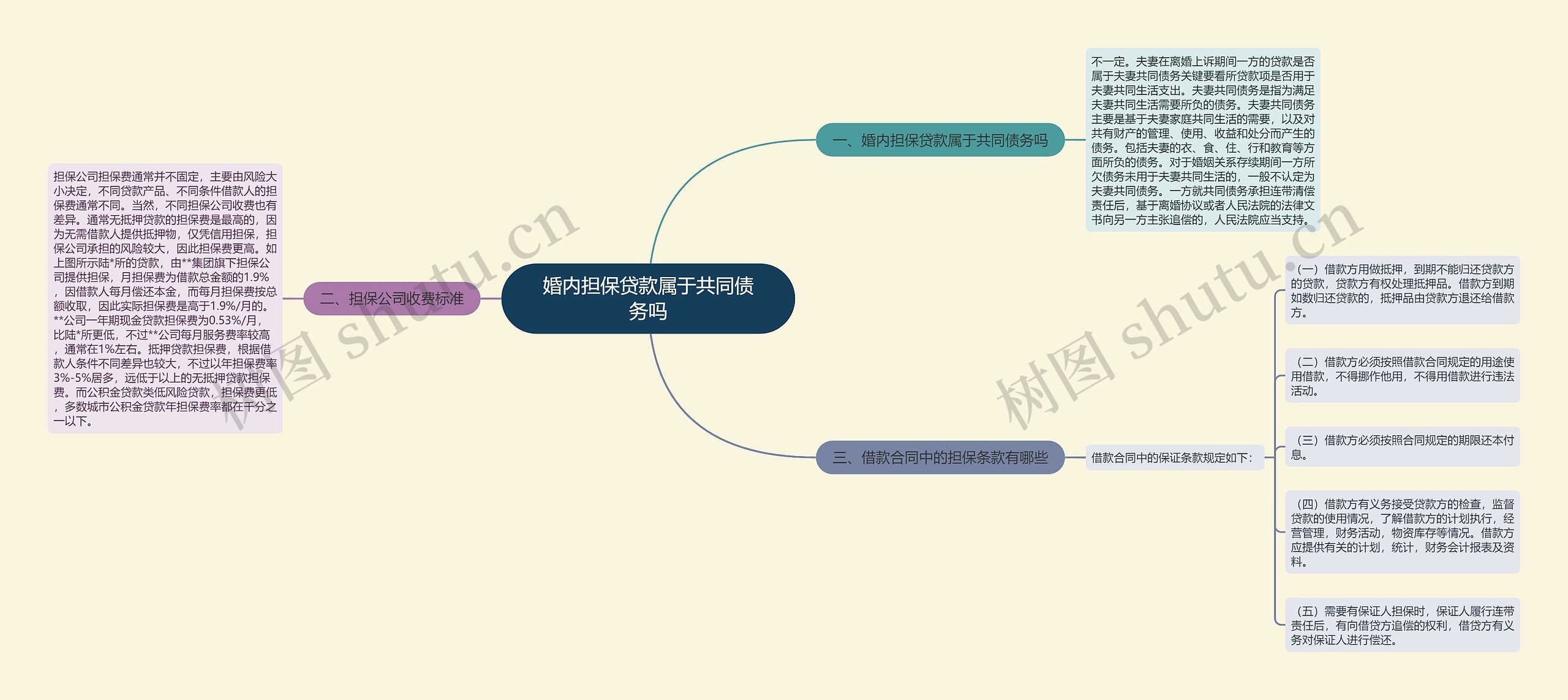 婚内担保贷款属于共同债务吗思维导图
