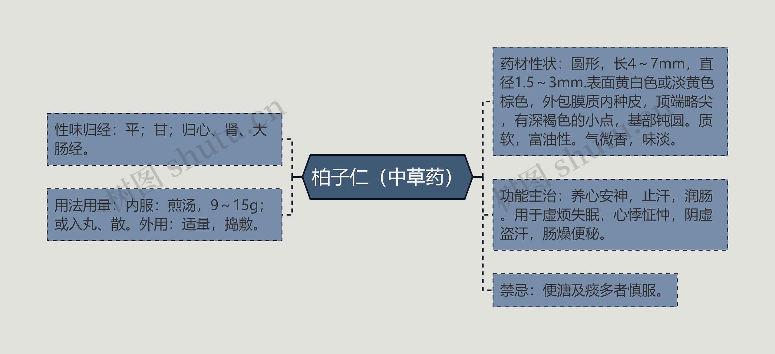 柏子仁（中草药）思维导图