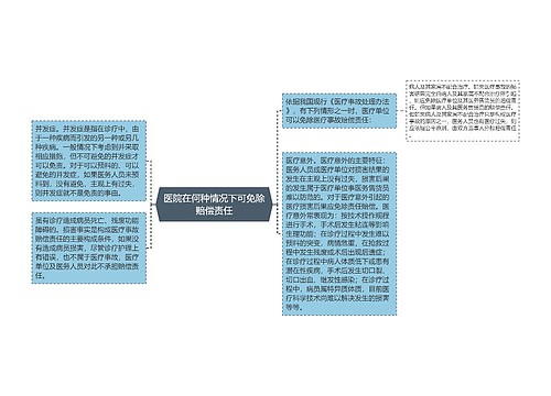 医院在何种情况下可免除赔偿责任