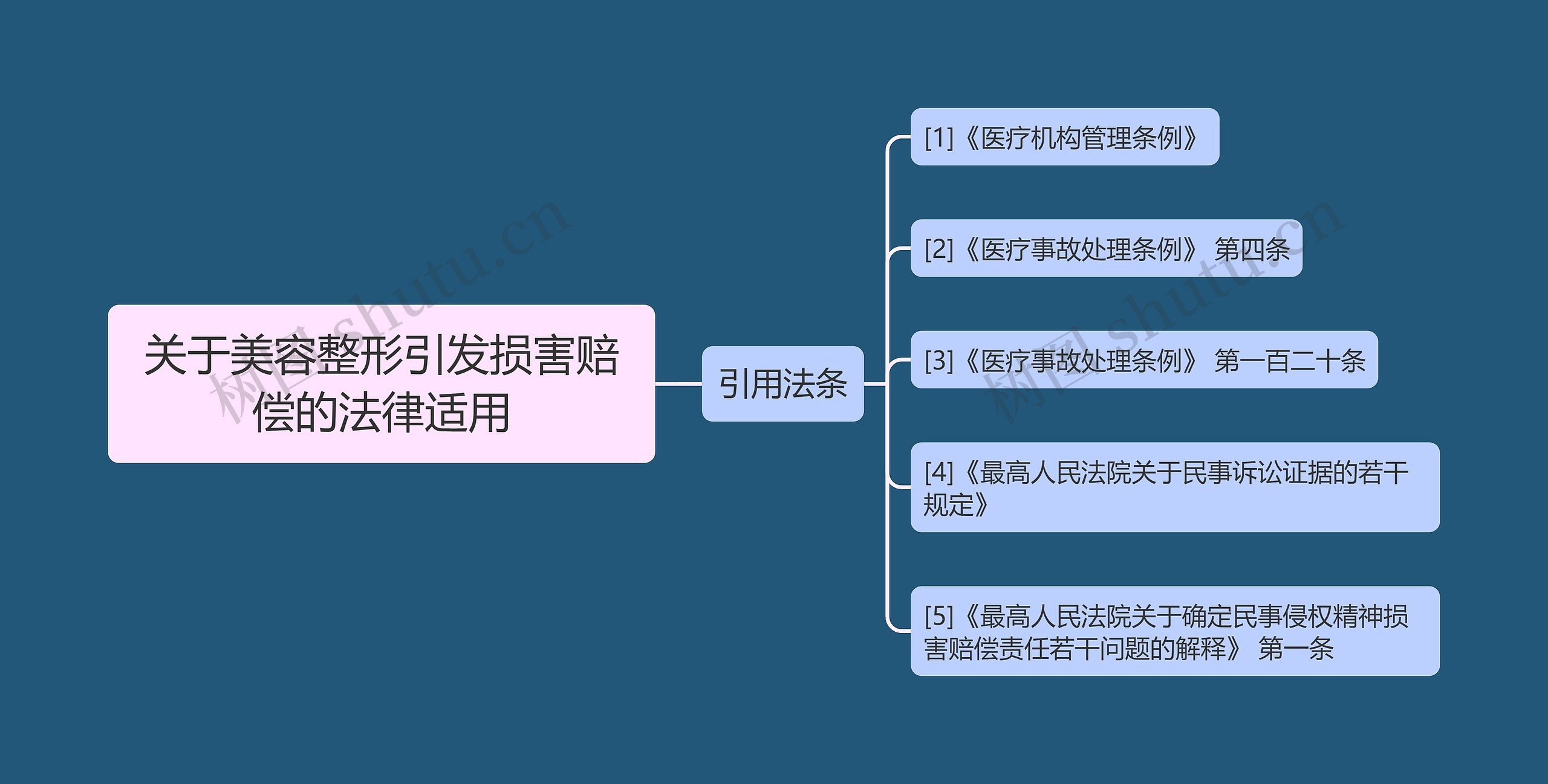 关于美容整形引发损害赔偿的法律适用思维导图