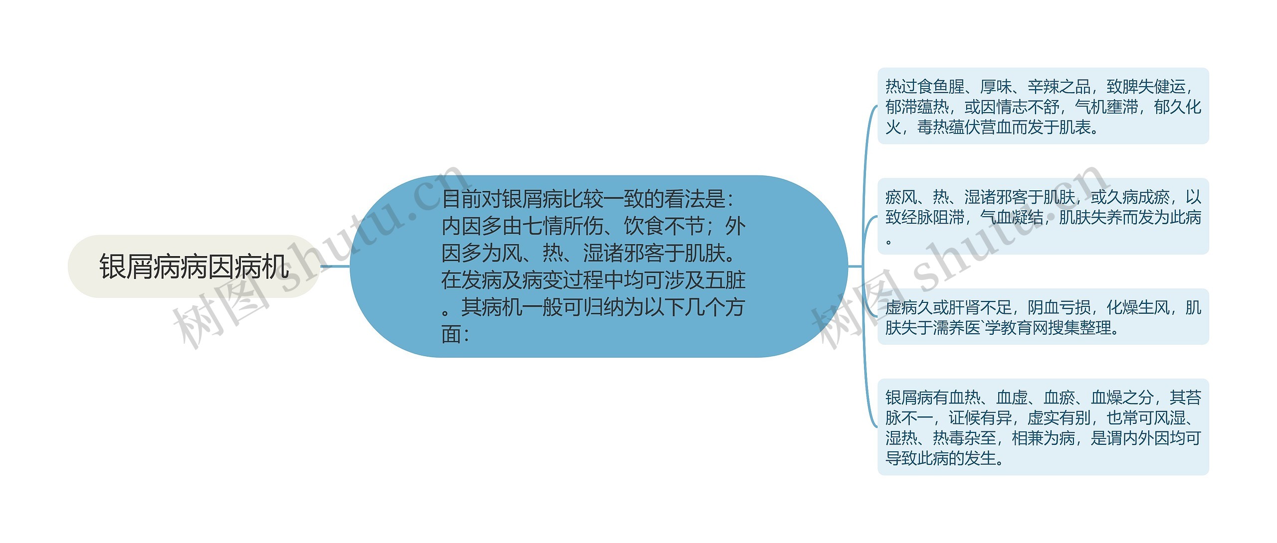 银屑病病因病机思维导图