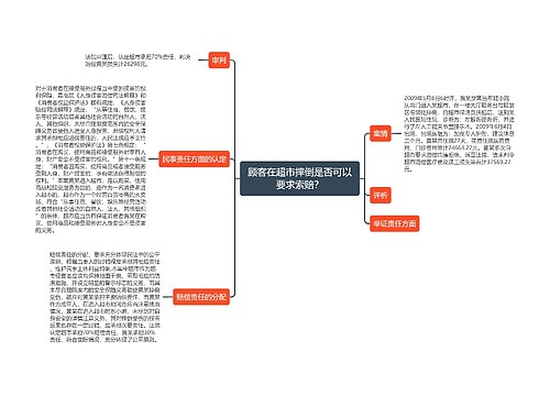 顾客在超市摔倒是否可以要求索赔？