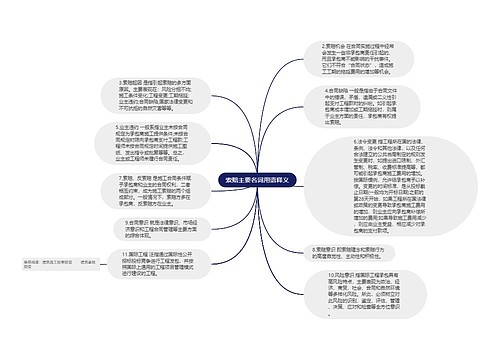 索赔主要名词用语释义