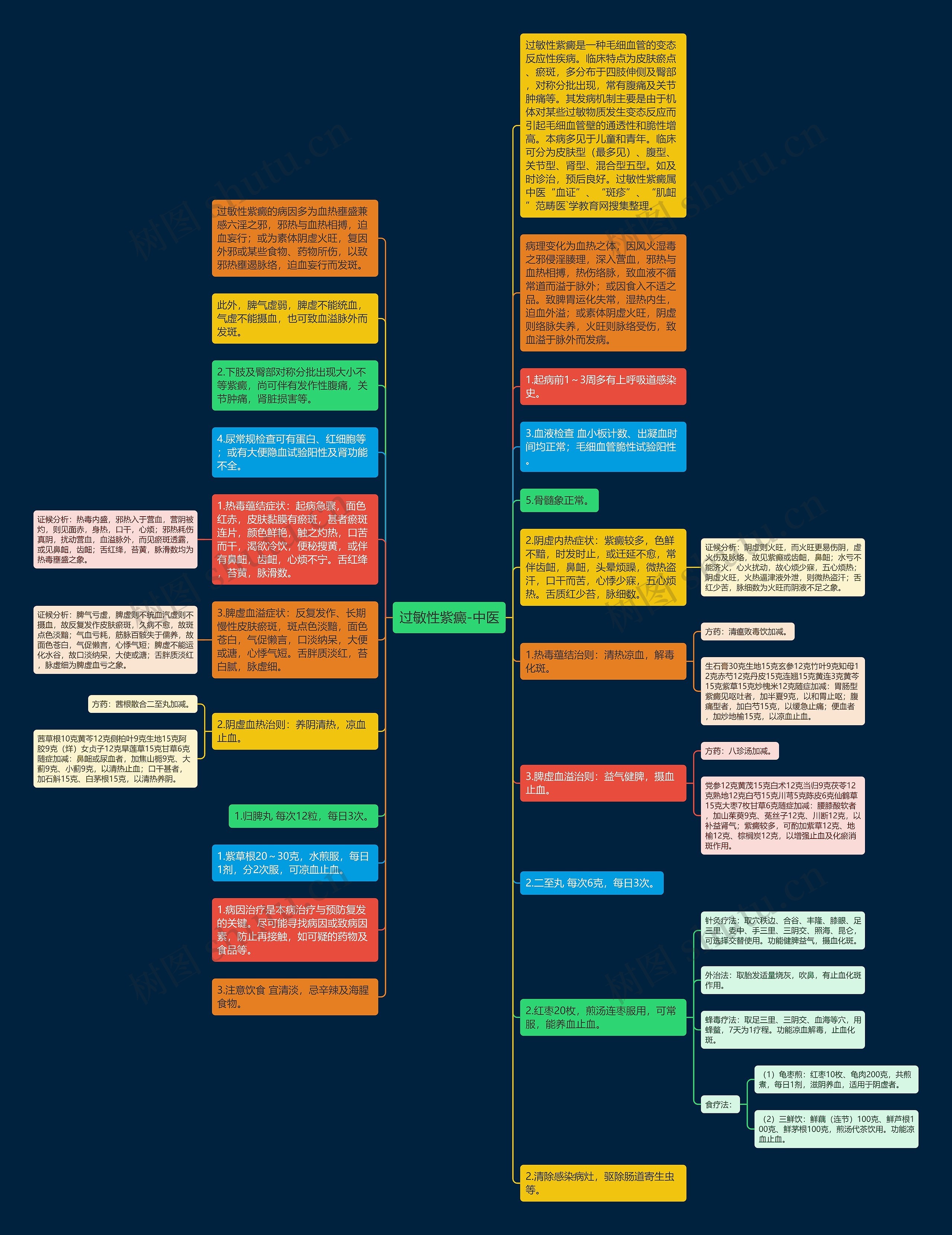过敏性紫癜-中医思维导图
