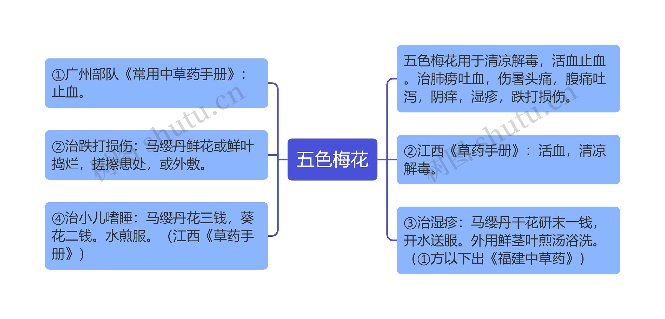 五色梅花思维导图