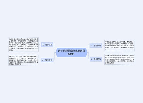 舌干苔厚是由什么原因引起的？