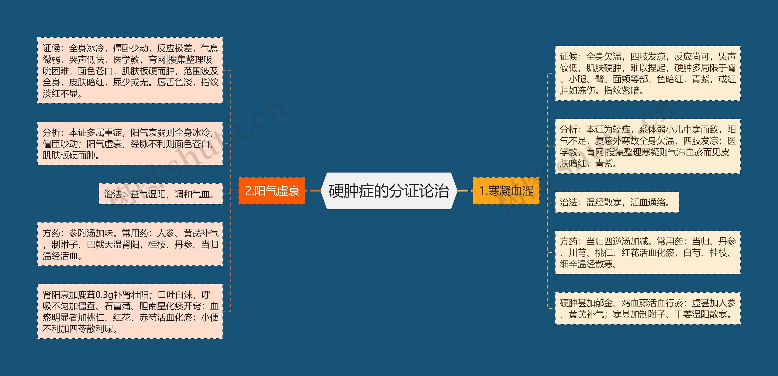 硬肿症的分证论治思维导图