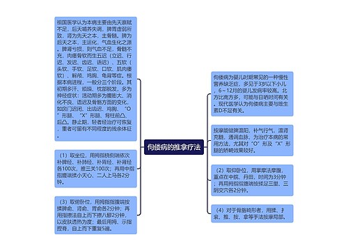 佝偻病的推拿疗法