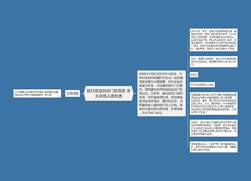 银行感应自动门有盲区 老太夹伤人谁负责