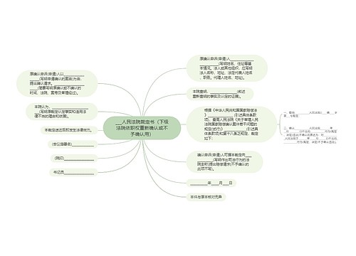 ___人民法院裁定书（下级法院依职权重新确认或不予确认用）