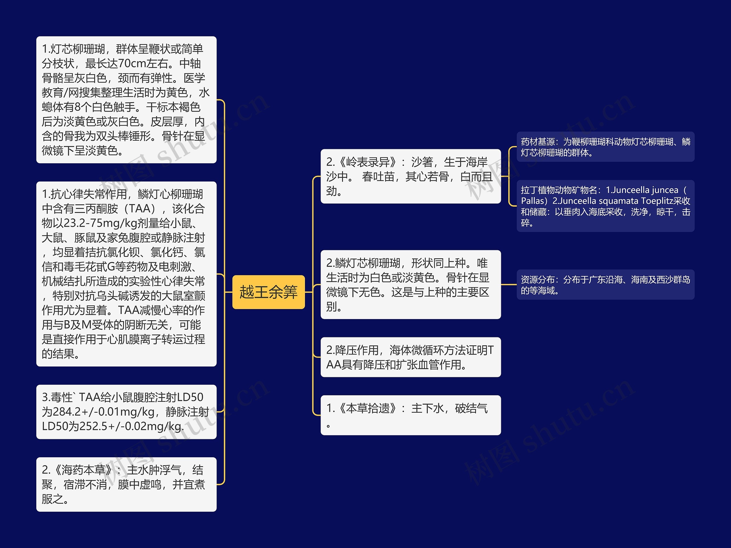 越王余筭思维导图