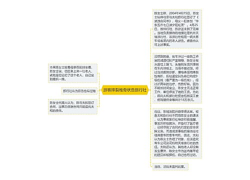 游客摔裂椎骨状告旅行社