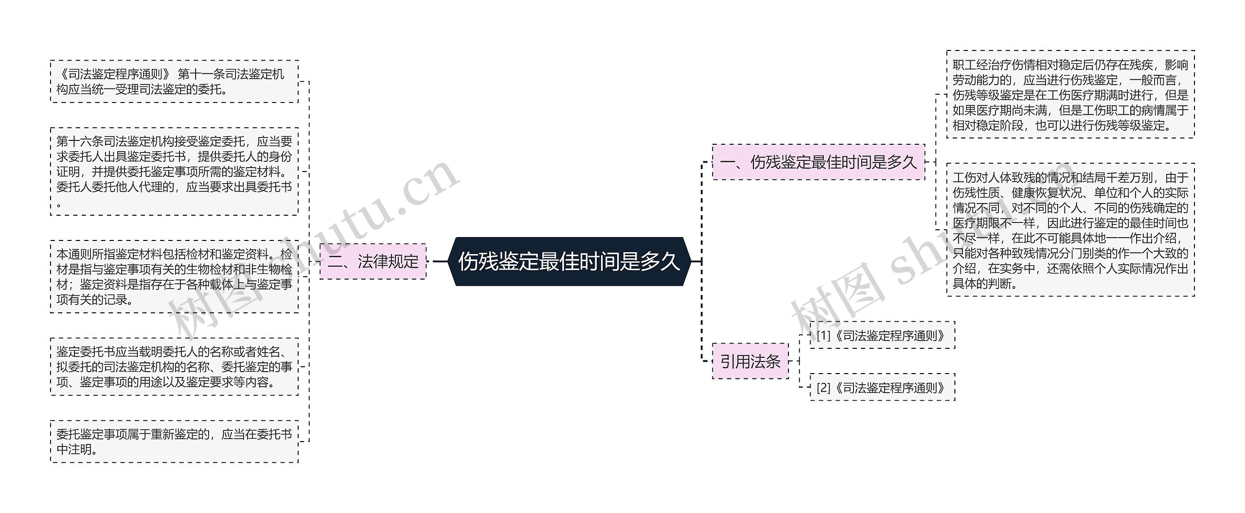 伤残鉴定最佳时间是多久思维导图