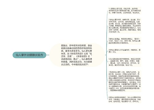 仙人掌外治腮腺炎验方