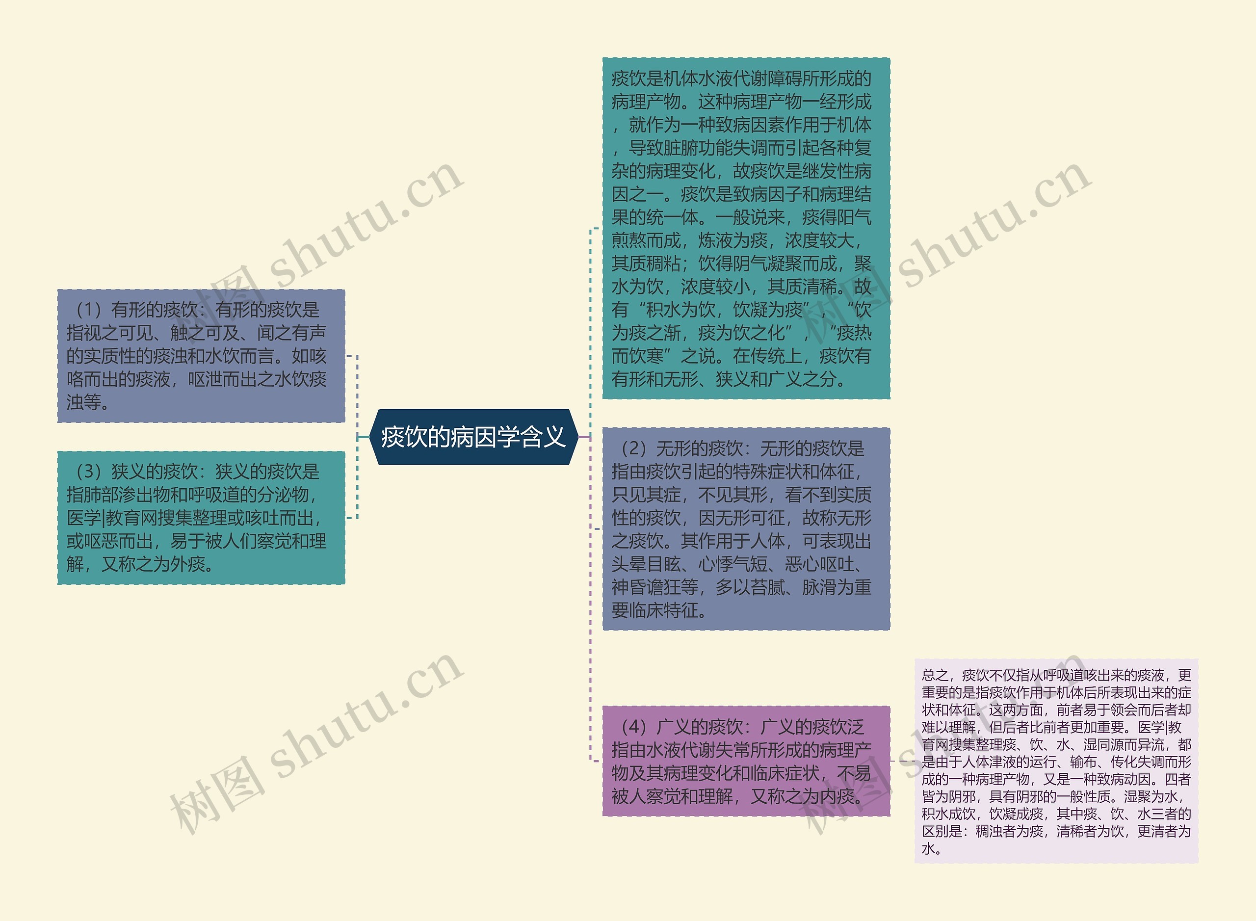 痰饮的病因学含义思维导图