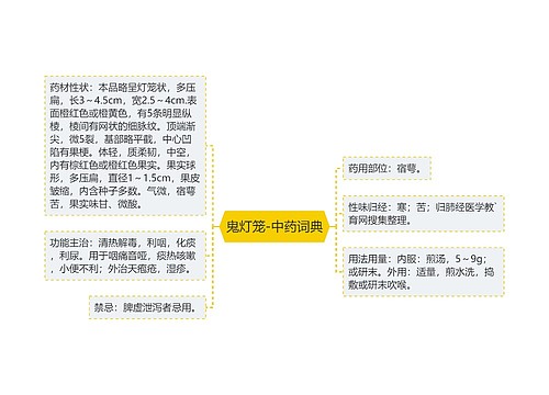 鬼灯笼-中药词典