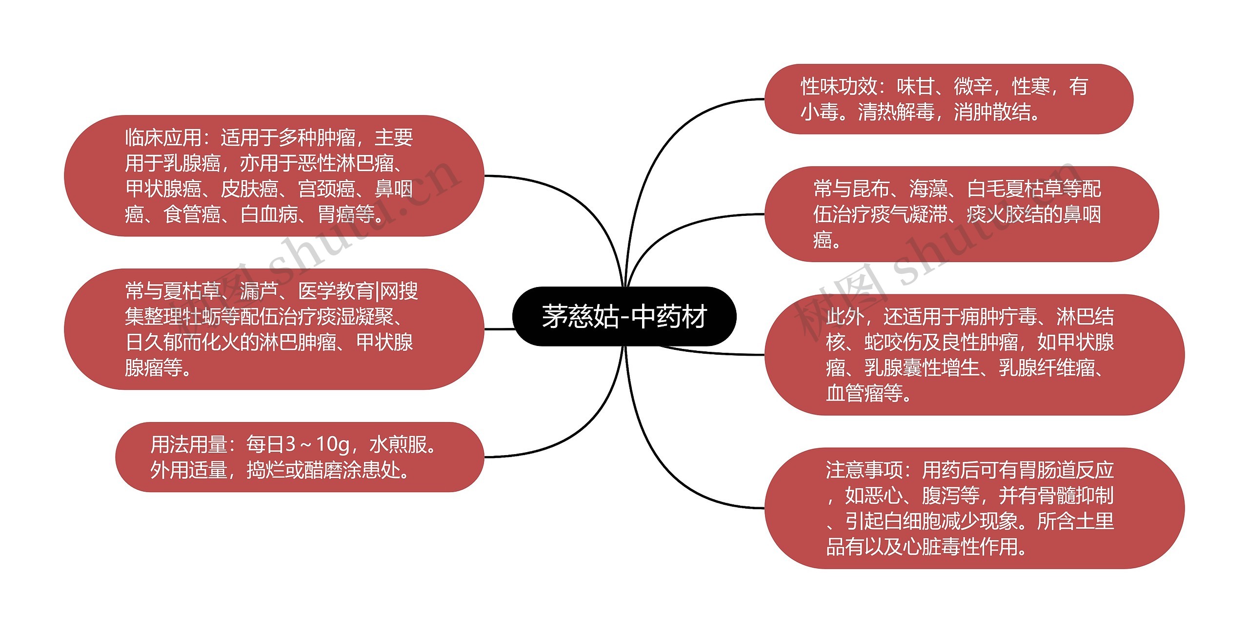 茅慈姑-中药材思维导图