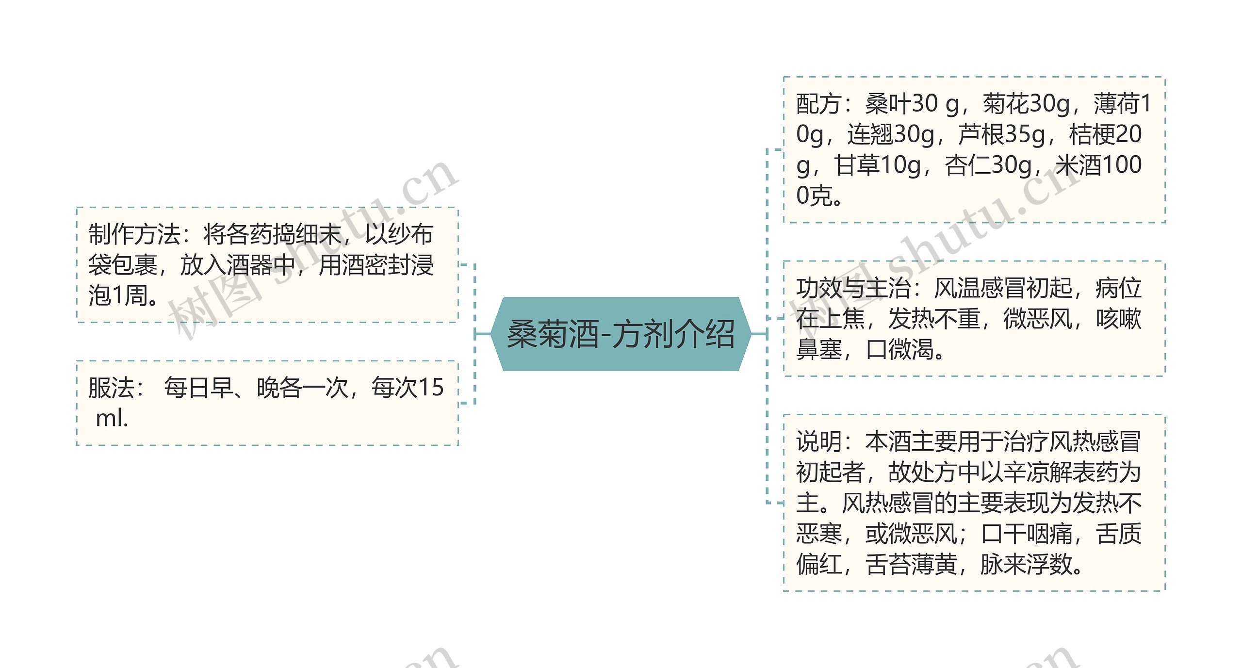 桑菊酒-方剂介绍思维导图